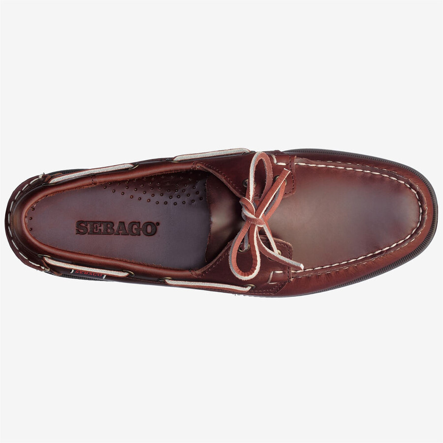 docksides portland waxed brown-gum