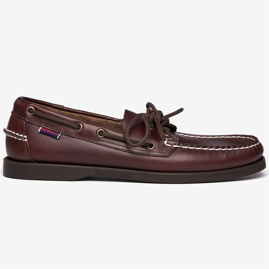 docksides portland waxed dk brown-gum