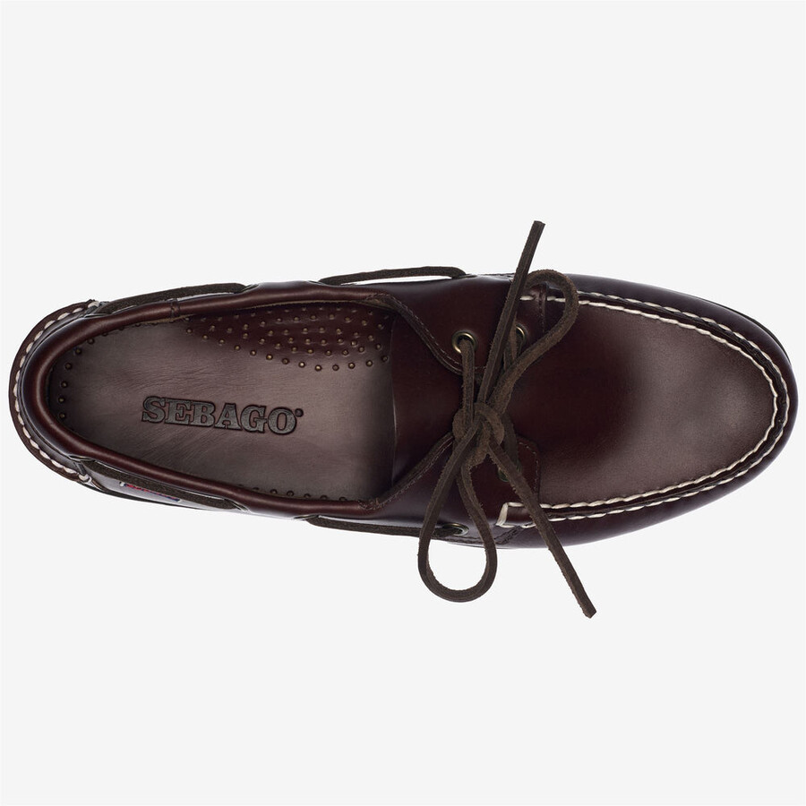docksides portland waxed dk brown-gum