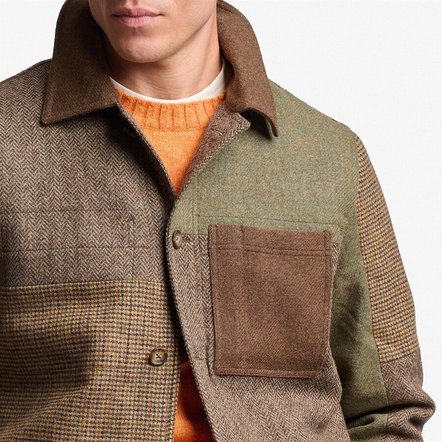 dorr patchwork marrone a quadri multicolore