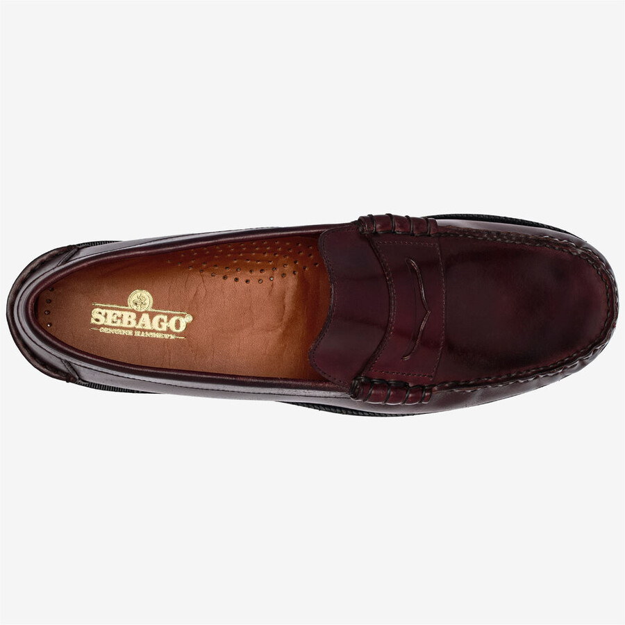classic dan shell cordovan marrone borgogna