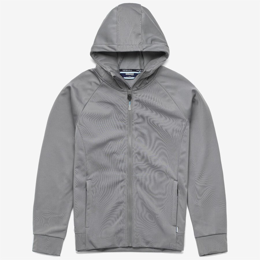 felpa con cappuccio crew fz grigio frost