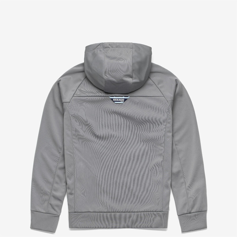 felpa con cappuccio crew fz grigio frost