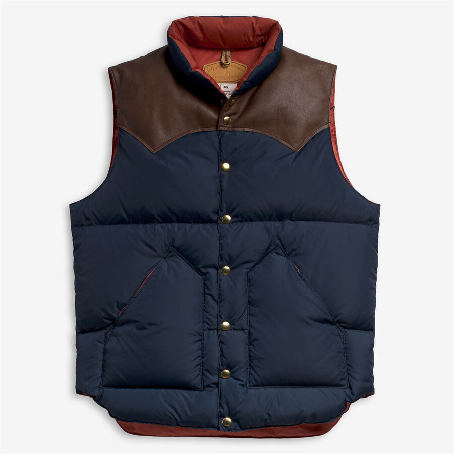 gilet in piumino dk navy-arancione mattone
